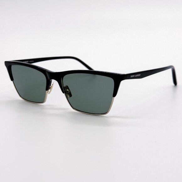 NEW SAINT LAURENT SL767 001 BLACK GREEN SUNGLASSES SAINT LAURENT SL 767 001 - Picture 3 of 12